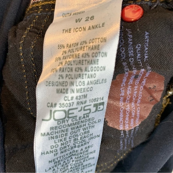 Joe's sz 26 Maternity Skinny Icon Secret Fit Belly Ankle Dark Wash Jeans - Picture 9 of 11